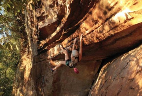 Amanda Criscuoli na Via Coquetel de Força - Camping Behne - Ivoti/RS - Acervo Pessoal